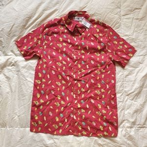 Tropical Mickey Snacks Buttown Down Shirt
